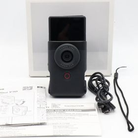 ボーナスストア+5％【美品】Canon PowerShot V10 PSV10BK ブラック コンパクトカメラ 4K フルHD キャノン パワーショット 本体