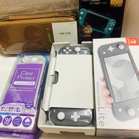 ニンテンドースイッチ(Nintendo Switch)のNintendo Switch Liteグレー 美品 ケース等付属(家庭用ゲーム機本体)