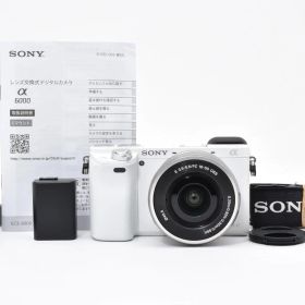 ★極上品★ ★ショット数568回★ ソニー SONY α6000 ホワイト + E PZ 16-50mm F3.5-5.6 OSS 充電ケーブル付き ARYM6073 #94