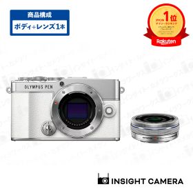 オリンパス PEN E-P7 ボディ ホワイト + 標準ズームレンズセット M.ZUIKO DIGITAL ED 14-42mm F3.5-5.6 EZ シルバー OLYMPUS（出荷後転送不可）