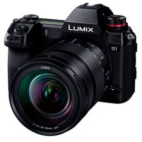 【中古】 パナソニック(Panasonic) フルサイズ ミラーレス一眼カメラ ルミックス S1M 標準ズームレンズキット 2420万画素 ブラック DC-S1M-K