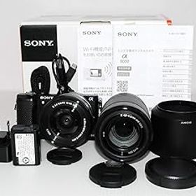 【中古】SONY α5000 ダブルズームレンズキットブラック／デジタル一眼