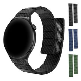 Amazfit Active Max バンド ベルト カーボン調 マグネット付き 磁気付き バンド幅 20mm 22mm Balance2 Cheetah Pro Bip 5 GTR4 GTS4