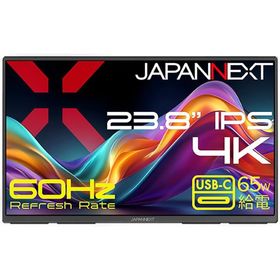 JAPANNEXT｜ジャパンネクスト モバイル液晶ディスプレイ(23.8型/ IPS(FFS)/ 4K 3840×2160/ 60Hz/ 5ms)(ブラック) JN-MD-IPS238U-C6 返品種別A