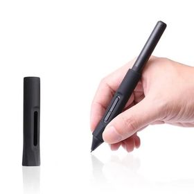 ラバーグリップ for Wacom Pen LP-190-2K LP-1100-4K Wacom One DTC-133 Pen 用 - 黒い