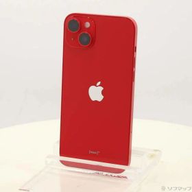 【中古】Apple(アップル) iPhone14 Plus 128GB プロダクトレッド MQ4F3J／A SIMフリー 【305-ud】