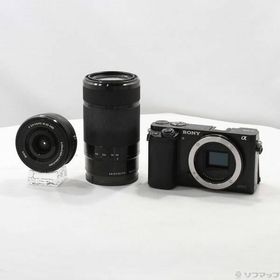 〔中古〕SONY(ソニー) α6000 ILCE-6000Y ブラック ダブルズームレンズキット〔196-ud〕