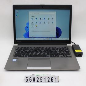 東芝 Dynabook R63/DN Core i5 8250U 1.6GHz/8GB/256GB(SSD)/13.3W/FHD(1920x1080)/Win11 【中古】