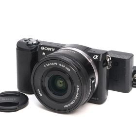 AB- (良品) SONY ソニー α5000 E PZ 16-50mm F3.5-5.6 OSS レンズキット ブラック シャッター数 50,850枚 初期不良返品対応 44-236