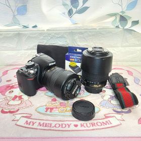 720【美品】Nikon デジタル一眼レフカメラ D3100 ダブルレンズ