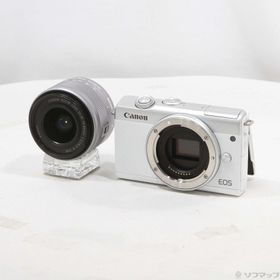 (中古)Canon EOS M200 EF-M15-45 IS STM レンズキット ホワイト(348-ud)
