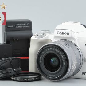 【中古】Canon キヤノン EOS Kiss M EF-M 15-45 IS STM レンズキット ホワイト