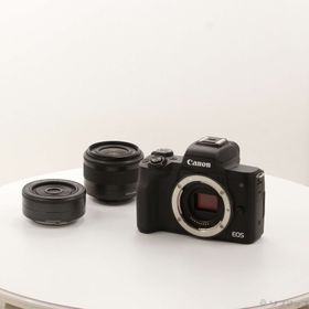 (中古)Canon EOS Kiss M (ブラック) ダブルレンズキット(262-ud)