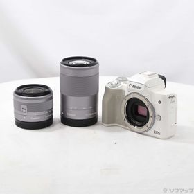 (中古)Canon EOS Kiss M ホワイト ダブルズームキット(368-ud)