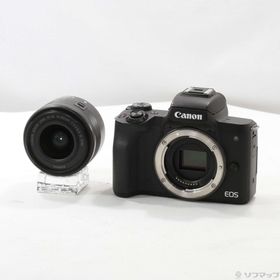 (中古)Canon EOS Kiss M EF-M15-45 IS STM レンズキット ブラック(349-ud)