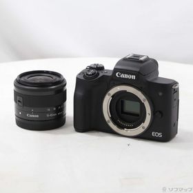 (中古)Canon EOS Kiss M EF-M15-45 IS STM レンズキット ブラック(344-ud)