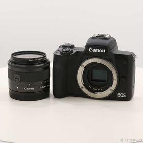 (中古)Canon EOS Kiss M EF-M15-45 IS STM レンズキット ブラック(348-ud)