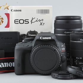 【中古】Canon キヤノン EOS Kiss X7 ダブルズームキット ブラック シャッター回数僅少