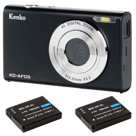 Kenko コンパクトデジタルカメラ KC-AF05ST バッテリー2個セット有効画素数800万画素 オートフォーカス デジタルズーム4倍 2.7K動画撮影