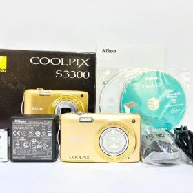 【ほぼ新品・付属品完備】 Nikon COOLPIX S3300 ゴールド