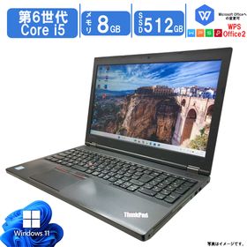 Windows11 レノボ 15.6インチ ノートPC ThinkPad L560 第6世代 Core i5-6200U 8GBメモリ SSD512GB カメラ bluetooth wifi DVDドライブ 送