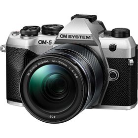 OM SYSTEM ミラーレス一眼カメラ「OM SYSTEM OM-5 Mark II」14-150mm II レンズキット（シルバー） OM-5MK2_14-150KITSLV返品種別A