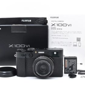 【返品保証】★新品級★フジフイルム FUJIFILM X100VI ブラック 多言語モデル《ショット数:205回》★ L2523#7545