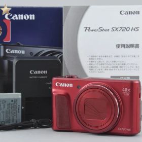 【中古】Canon キヤノン PowerShot SX720 HS レッド コンパクトデジタルカメラ 元箱付き