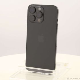 (中古)Apple iPhone16 Pro Max 256GB ブラックチタニウム MYWG3J/A SIMフリー(276-ud)