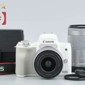 【中古】Canon キヤノン EOS Kiss M2 ダブルズームレンズキット ホワイト