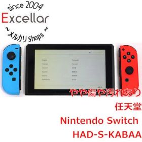 [bn:9] 任天堂 Nintendo Switch バッテリー拡張モデル HAD-S-KABAA ネオンブルー・ネオンレッド 本体・Joy-Conのみ 液晶画面いたみ