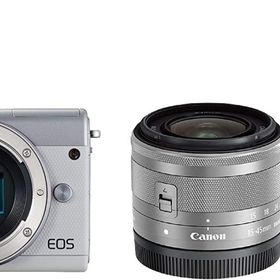 キヤノン CANON EOS M100 ダブルズームキット ホワイト 中古 Wi-Fi搭載 新品SDカード付き 届いてすぐに使える