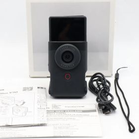 【美品】Canon PowerShot V10 PSV10BK ブラック コンパクトカメラ 4K フルHD キャノン パワーショット 本体