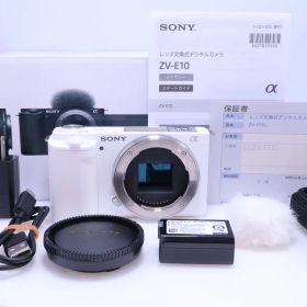 【極美品】SONY ZV-E10 ボディ ホワイト VLOGCAM