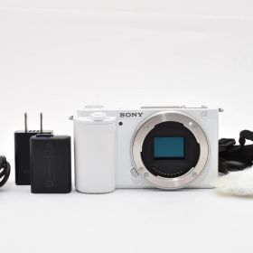 ★極上美品★ Sony ソニー VLOGCAM ZV-E10 ボディ ホワイト 2420万画素 ＜ショット数87枚＞★A71