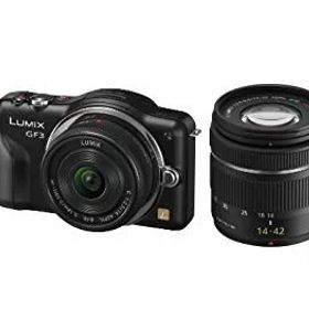 【中古】【非常に良い】パナソニック ミラーレス一眼カメラ LUMIX GF3 ダブルレンズキット エスプリブラック DMC-GF3W-K g6bh9ry