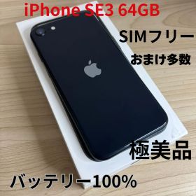 【極美品】iPhone SE3 64GB ミッドナイト