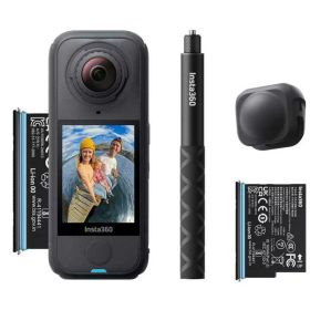 INSTA360 アクションカメラ 360°カメラ X4 Air スターターバンドル ［4K対応 / 防水］ グラファイトブラック CINSAAFA-SE03