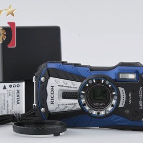 【中古】RICOH リコー WG-40W ブルー コンパクトデジタルカメラ シャッター回数僅少