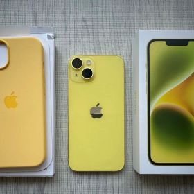 iPhone 14 128GB イエロー ケース付き
