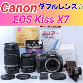 ⭐️ダブルレンズキット⭐️ Canon EOS Kiss X7 一眼レフ スマホ転送