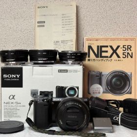 美品 SONY NEX-5R デジタル一眼カメラ マウントアダプタ3種