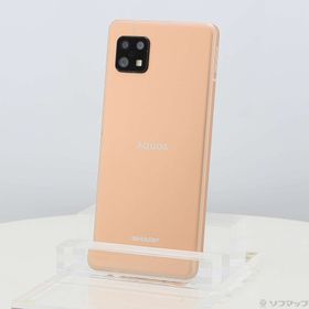 (中古)SHARP AQUOS sense6s 64GB ライトカッパー SH-RM19s 楽天 SIMフリー(258-ud)