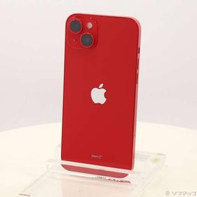 〔中古〕Apple(アップル) iPhone14 Plus 128GB プロダクトレッド MQ4F3J／A SIMフリー〔305-ud〕