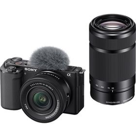 【長期保証付】ソニー(SONY) VLOGCAM ZV-E10XB ブラック ダブルズームレンズキット ミラーレス一眼デジタルカメラ