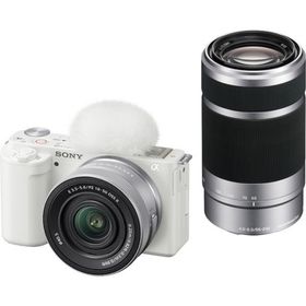 【長期保証付】ソニー(SONY) VLOGCAM ZV-E10XW ホワイト ダブルズームレンズキット ミラーレス一眼デジタルカメラ
