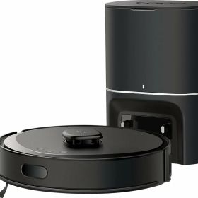 Tapo ロボット掃除機&自動ゴミ収集機 LiDARナビゲーション 5300Pa 超強吸引 水拭き 段差にも対応(最大2.2cm) 複数のマッピング Smart Cleaning 効率掃除 自動充電 カーペット回避 アレクサ Google Home 音声コントロール アプリ対応 コードレス TP-Link Tapo RV30 Max Plus