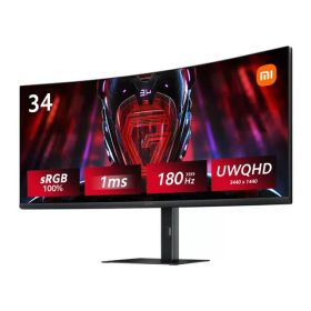 Xiaomi 曲面 ゲーミングモニター G34WQi 34インチ UWQHD超ワイドスクリーン180Hz MPRT1ms 3440x1440 1500Rの湾曲率 VA非光沢 sRGB100% FreeSync Premiumティアリング防止 テクノロジー