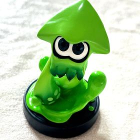 【美品】 amibo スプラトゥーン グリーン イカ フィギュア アミーボ