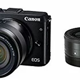 【中古】Canon ミラーレス一眼カメラ EOS M3 ダブルレンズキット(ブラック) EF-M18-55mm F3.5-5.6 IS STM EF-M22mm F2 STM 付属 EOSM3BK-WLK qqffhab